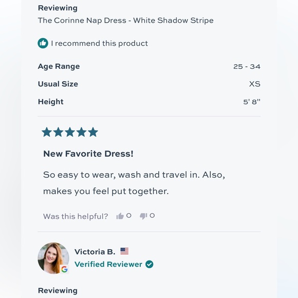 The Corinne Nap Dress White Shadow Stripe from Hill House size XXS - Picture 10 of 16